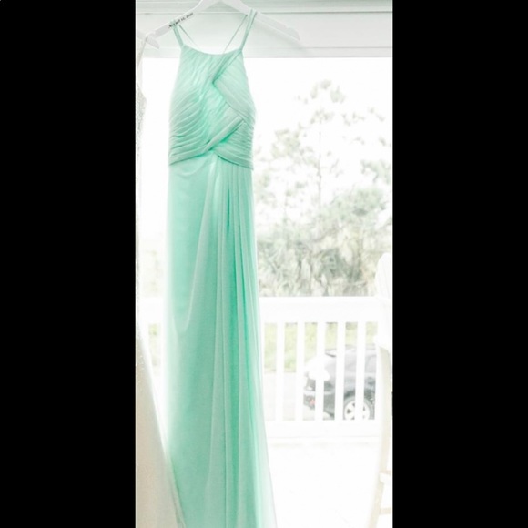 Azazie Ginger Allure Bridesmaid’s Dresses in Mint Green. - Picture 4 of 4